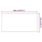 vidaXL Auvent vertical Beige 140x600 cm Tissu oxford