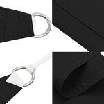 vidaXL Voile de parasol tissu oxford rectangulaire 2 5x3 5 m noir
