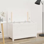 vidaXL Banc Blanc 80x41x77 cm Bois de pin massif