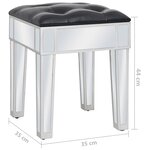vidaXL Coiffeuse miroir avec tabouret MDF et verre