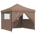 vidaXL Tente de réception pliable escamotable avec 4 parois latérales