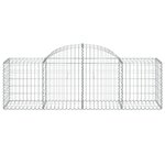 vidaXL Paniers à gabions arqués 14 Pièces 200x50x60/80 cm fer galvanisé