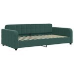 vidaXL Lit de jour avec lit gigogne vert foncé 100x200 cm velours
