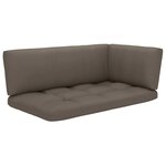vidaXL Salon de jardin palette 6 Pièces et coussins pin imprégné de noir