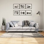 vidaXL Tapis shaggy à poils longs moderne beige anthracite 120x170 cm