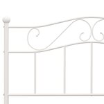 vidaXL Cadre de lit avec tête de lit blanc 160x200 cm métal