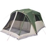vidaXL Tente familiale avec porche 6 personnes vert imperméable