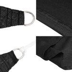 vidaXL Voile d'ombrage 160 g/m² Noir 2x3 m PEHD
