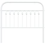 vidaXL Tête de lit métal blanc 100 cm