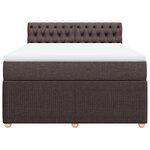 vidaXL Sommier à lattes de lit avec matelas Marron foncé 140x190 cm