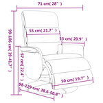 vidaXL Fauteuil inclinable de massage repose-pieds gris similicuir