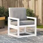 vidaXL Chaise de jardin blanc 57 5x63x76 cm bois de pin massif