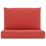 vidaXL Coussins de palette lot de 2 rouge tissu oxford