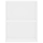 Vidaxl bibliothèque à 2 niveaux blanc 60x30x76 5 cm aggloméré