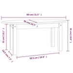 vidaXL Table basse 80x40x35 cm Bois massif de pin
