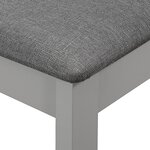 vidaXL Chaises à manger avec coussins lot de 2 gris bois solide