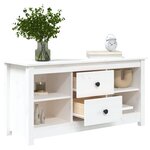 vidaXL Meuble TV Blanc 103x36 5x52 cm Bois de pin massif