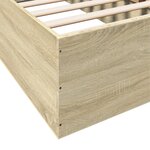 vidaXL Cadre de lit chêne sonoma 90x190 cm bois d'ingénierie