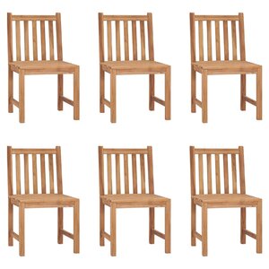 vidaXL Chaises de jardin lot de 6 Bois de teck solide