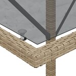 vidaXL Ensemble de bistro 3 Pièces avec coussins beige résine tressée