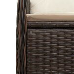 vidaXL Ensemble de bistro de jardin 11 Pièces coussins marron poly rotin