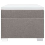 vidaXL Sommier à lattes de lit avec matelas Taupe 90x190 cm Tissu
