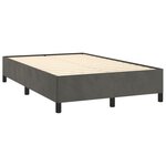 vidaXL Cadre de lit gris foncé 120x190 cm velours