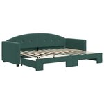 vidaXL Lit de jour avec lit gigogne vert foncé 80x200 cm velours