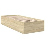 vidaXL Cadre de lit chêne sonoma 90x190 cm bois d'ingénierie