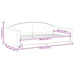 vidaXL Lit de repos noir 100x200 cm tissu
