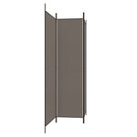 vidaXL Cloison de séparation 3 panneaux Anthracite 150x220 cm Tissu