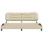 vidaXL Cadre de lit sans matelas crème 200x200 cm tissu