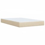 vidaXL Sommier à lattes de lit avec matelas Crème 90x200 cm Tissu