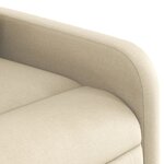 vidaXL Fauteuil inclinable électrique Crème Tissu