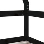 vidaXL Cadre de lit enfant avec tiroirs noir 70x140 cm bois pin massif