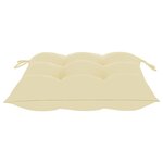 vidaXL Chaises de jardin lot de 8 et coussins blanc crème Teck solide