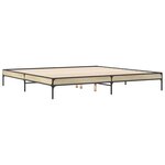 vidaXL Cadre de lit chêne sonoma 200x200 cm bois d'ingénierie et métal