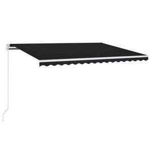 vidaXL Auvent manuel rétractable avec LED 450x300 cm Anthracite