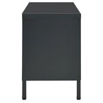 vidaXL Meuble TV Anthracite 90x30x44 cm Acier et verre