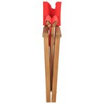 vidaXL Chaises de metteur en scène lot de 2 Bois de teck massif Rouge