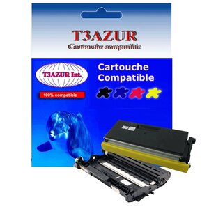 Kit Tambour+Toner compatibles avec Brother TN3170, TN3280, DR3100, DR3200 pour Brother MFC8860DN, MFC8870DW - T3AZUR