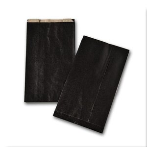 Boîte de 250 pochettes cadeau à soufflet noires 160x270 60 g/m² gpv
