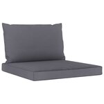 vidaXL Salon de jardin 6 Pièces avec coussins anthracite Pin imprégné