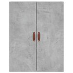 vidaXL Buffet haut Gris béton 69 5x34x180 cm Bois d'ingénierie