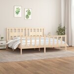 vidaXL Cadre de lit avec tête de lit bois de pin massif 200x200 cm