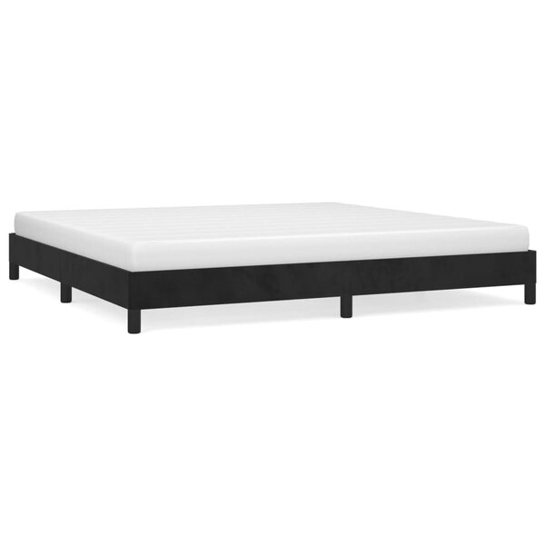 vidaXL Cadre de Lit Noir 200x200 cm Velours