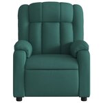 vidaXL Fauteuil de massage inclinable Vert foncé Tissu