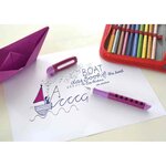 Stylo plume éducatif scribolino  rouge faber-castell