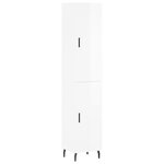 vidaXL Buffet haut Blanc brillant 34 5x34x180 cm Bois d'ingénierie