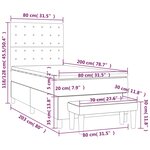 vidaXL Sommier à lattes de lit et matelas Vert foncé 80x200 cm Velours